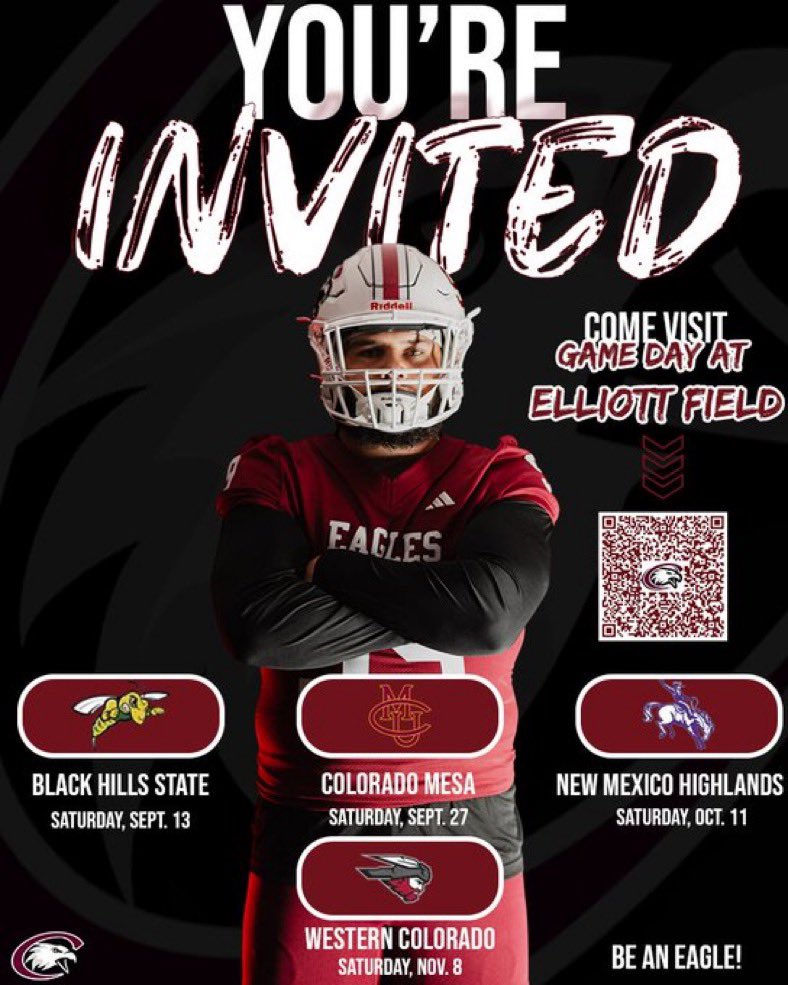 Thank you for the game day invite! <a href="/CSCFootball/">Chadron State Football</a> <a href="/CoachSasse/">Clint Sasse</a> <a href="/CoachJayLong/">Jay Long</a>