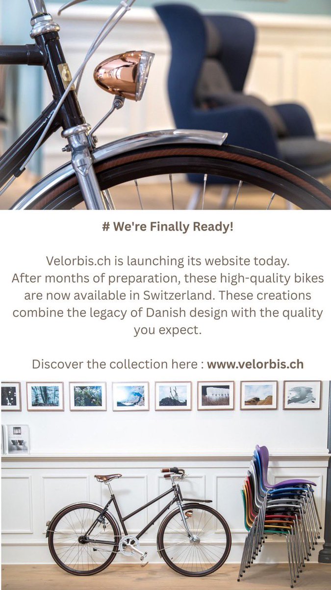 VELORBIS's tweet image. # We're Finally Ready!
Velorbis.ch is launching its website today.
After months of preparation, these high-quality bikes are now available in Switzerland. 
Discover the collection here : velorbis.ch