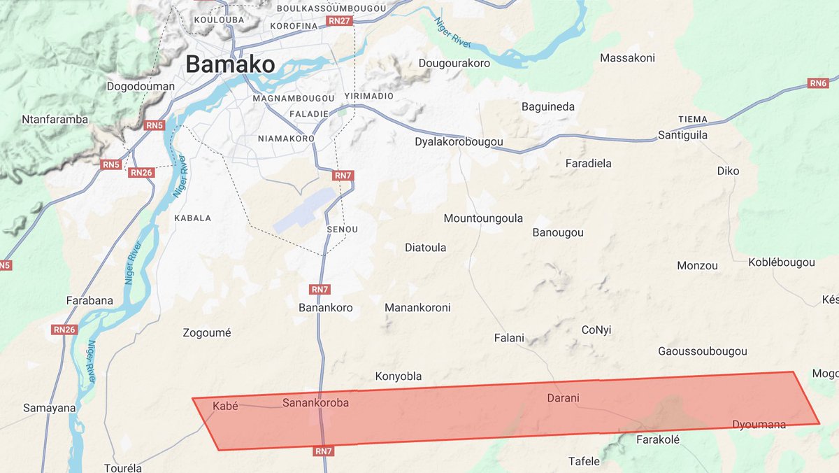 L’aéroport de Bamako sera fermé au traffic aérien civil ce 22 septembre, de 10h à 14h. L’armée compte y effectuer des vols de demonstration. 
Par ailleurs, du 17 au 22 septembre, une zone au sud de Bamako est  interdite aux avions à cause de vols de mini-drones (voir la carte).