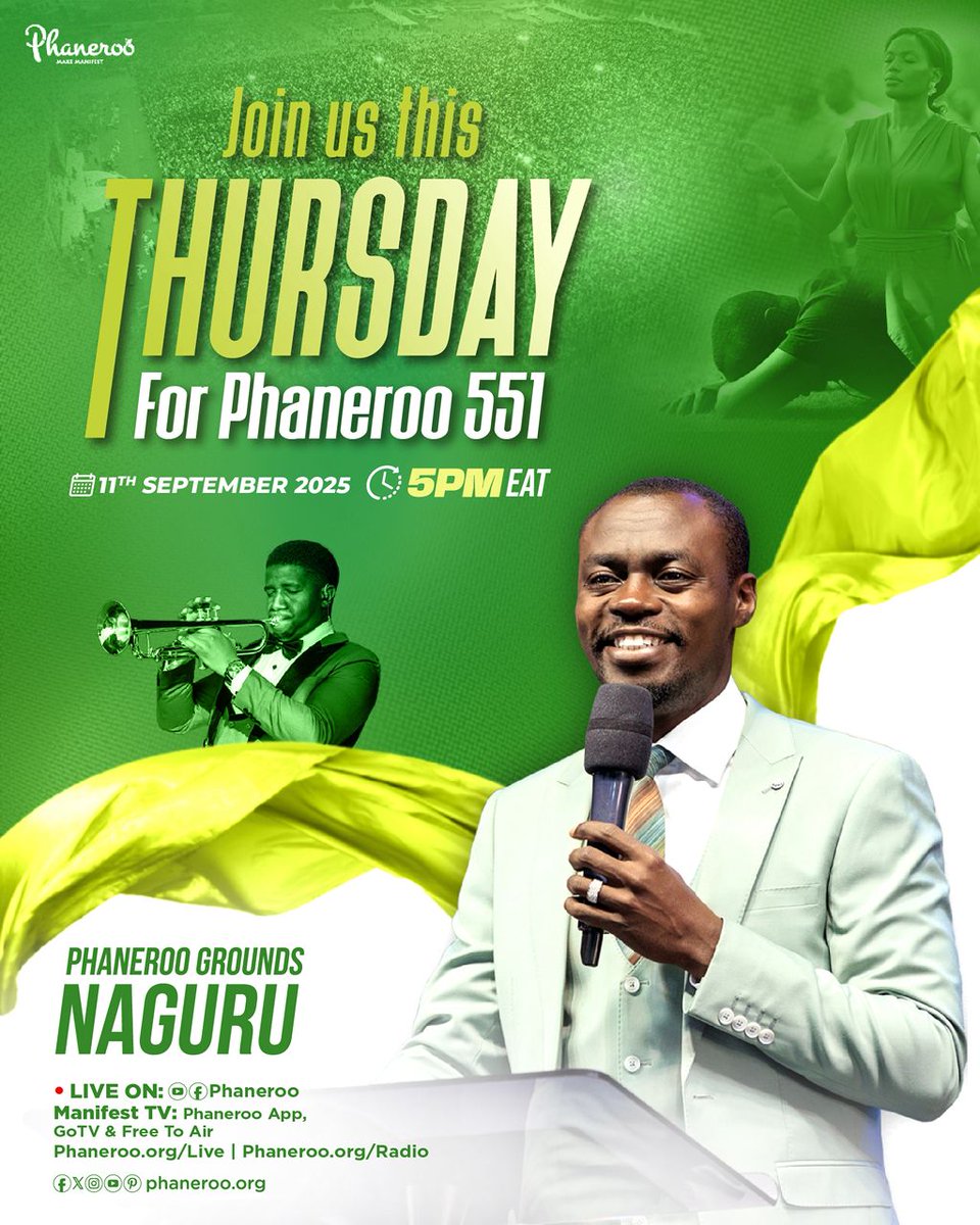 Mrsdraps256fp's tweet photo. Join us this Thursday for phaneroo 551 service at phaneroo grounds,Naguru at exactly 5pm...EAT
#BringSomeoneToService
#Phaneroo https://t.co/5RGe3C1q5t