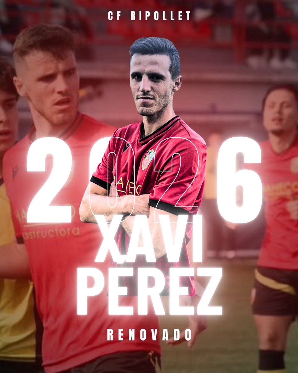 🔴Renovación

Xavi Pérez continuará una temporada más defendiendo el escudo del Ripo.

Ha sido gran protagonista en el ascenso a 1a Catalana con una gran acumulación de minutajes. Esta será su tercera temporada en el club.

Seguimos ‼️

#Renovacion #Xavi2026 #CFRipolletDesde1921