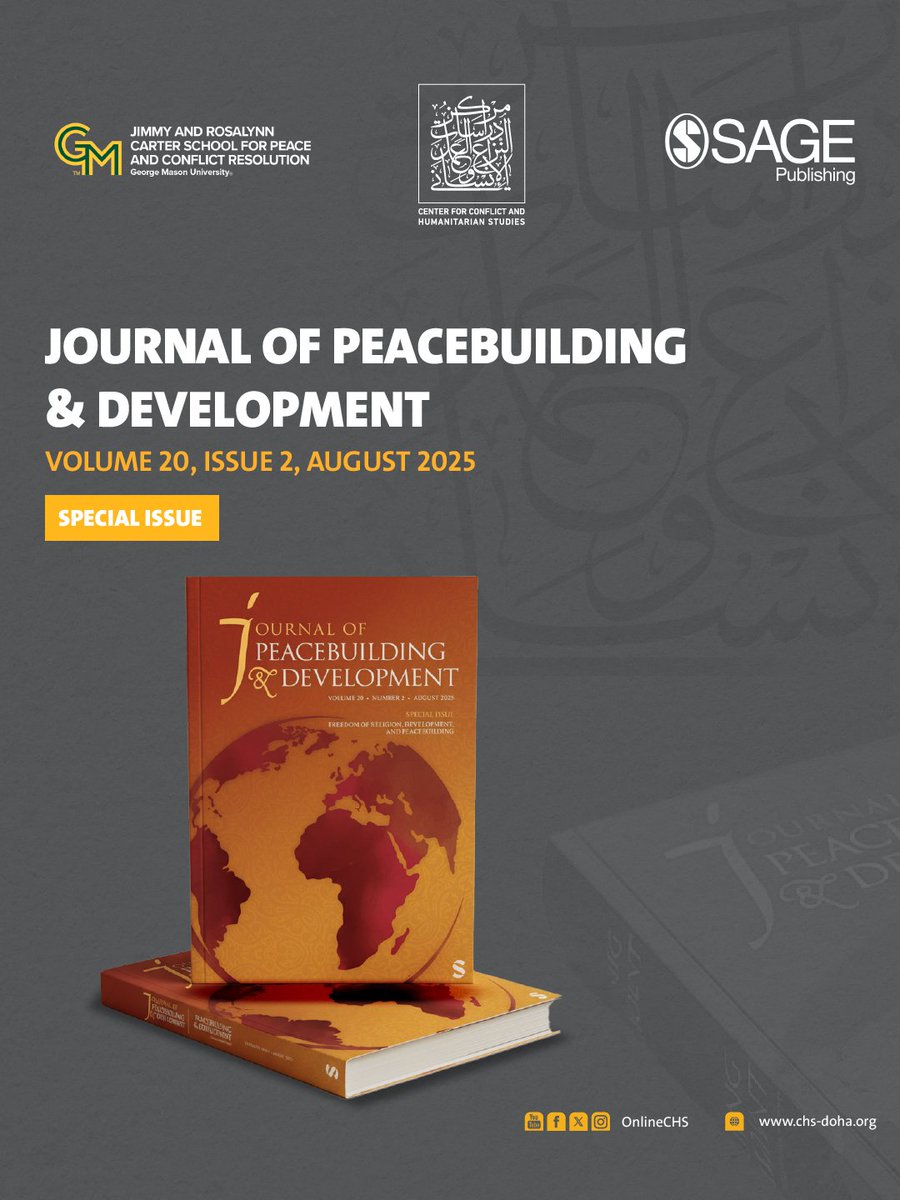 📢 New Issue | Journal of Peacebuilding &amp; Development
Special Issue: #Freedom of #Religion, #Development, and #Peacebuilding

📰  This issue brings together timely scholarship exploring the intersections of religion, peacebuilding, and development across diverse contexts.

For