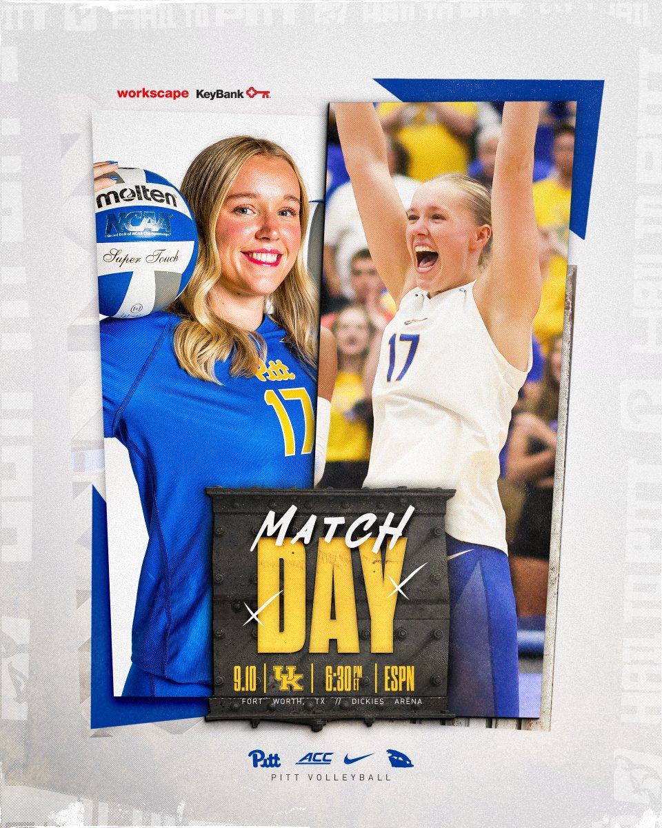 Pitt_VB's tweet photo. Must see TV right here 👇

🆚 #3 Kentucky
🕡 6:30 p.m. ET
📍 @DickiesArena 
📊 https://t.co/lQZocaL7nn
📺 ESPN https://t.co/3ZnvOcDXIm