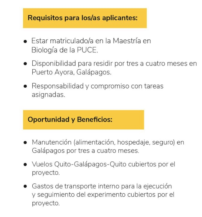 santiak's tweet photo. Oportunidad para hacer tu tesis de maestría Biología-PUCE en Galápagos https://t.co/nro3eYlRIB