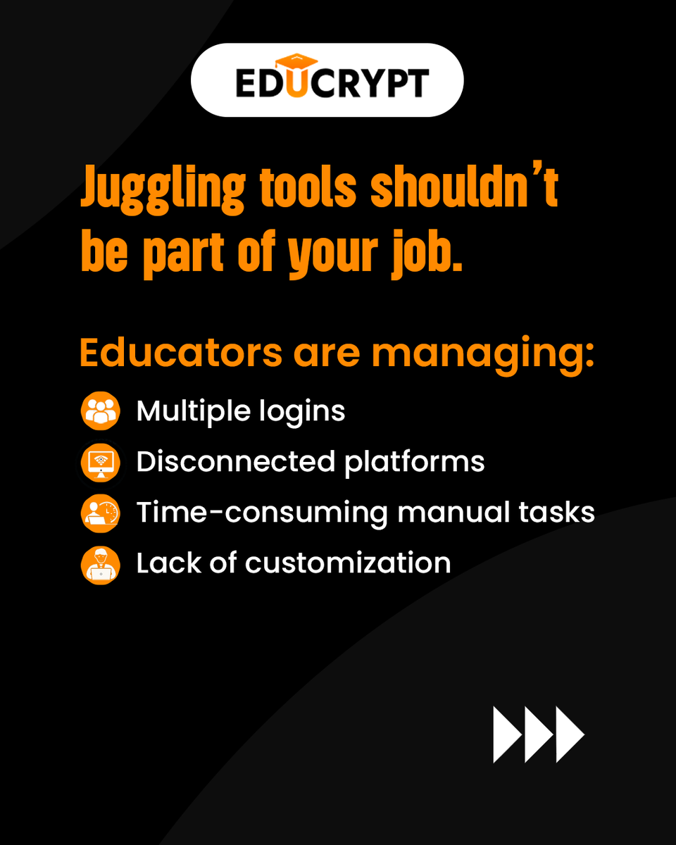 educrypt_ai's tweet image. Smarter teaching begins with the right tools.
Say goodbye to cluttered workflows - EduCrypt brings everything you need into one powerful platform. 
Get started Now- educrypt.ai
#SmarterTeaching #EduCrypt #TeachingTools #ClutterFreeClassroom #InnovativeEducation