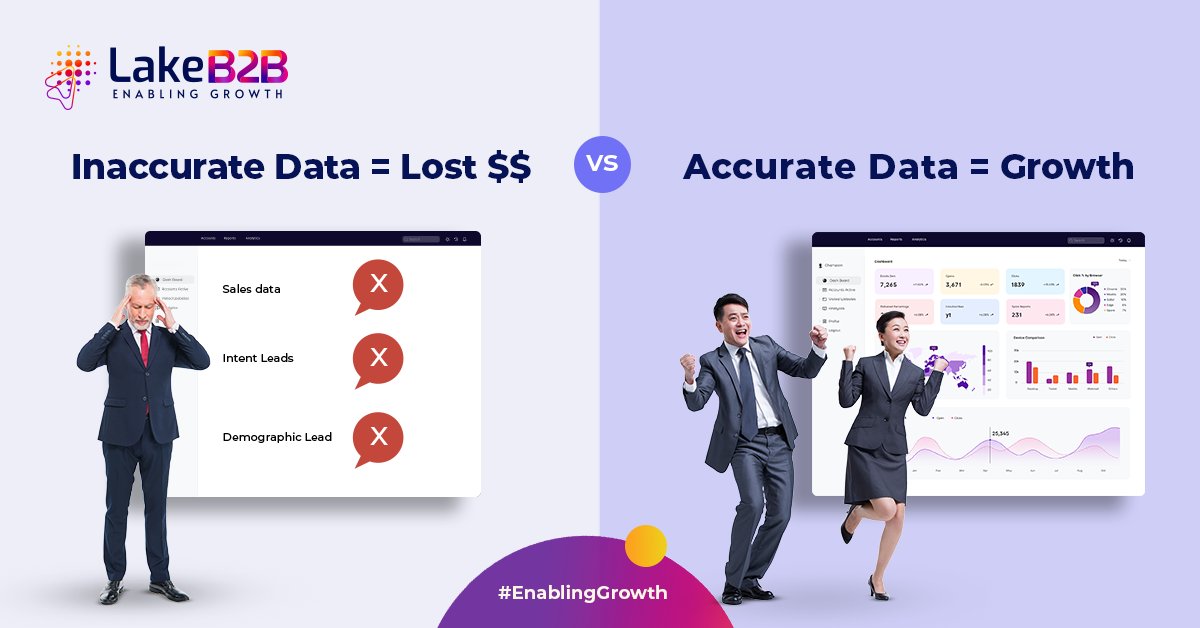 What’s the cost of inaccurate data?
Missed opportunities, wasted resources, and stalled growth.

At <a href="/lakeb2b/">LakeB2B</a>, our 90%+ data accuracy ensures your campaigns don’t just reach inboxes, they reach the right people.

#DataAccuracy #B2BMarketing
#LakeB2B #EnablingGrowth
