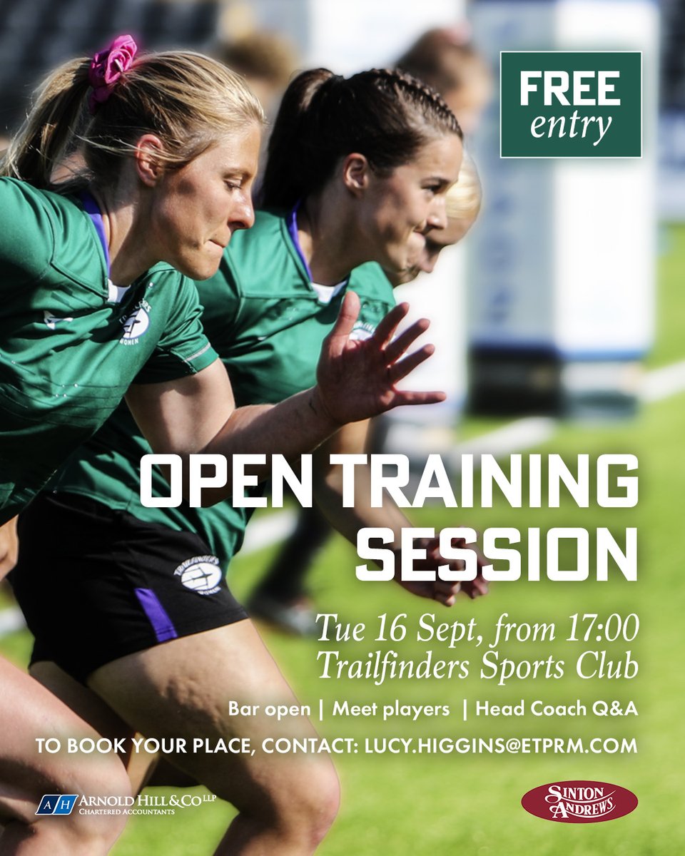 Join us as we pull back the curtain on elite preparation and what it takes to compete with the best! 🔥

🏉 Watch our players train up close from 5-6pm
🤝 Meet the squad and coaching team
🗣️ Join an exclusive Q&amp;A with our Head Coach

Book your place now 👇

#FollowTheTrail 💚