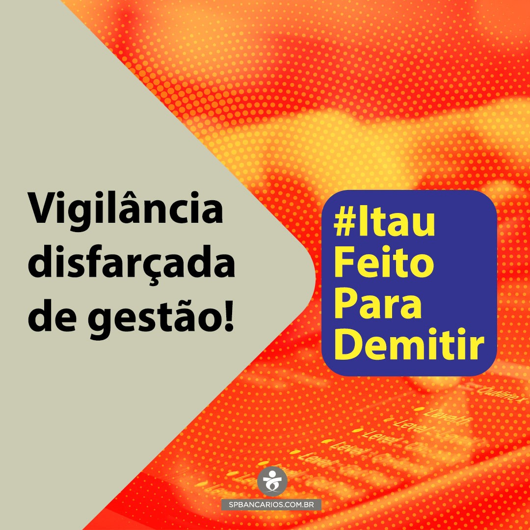 O Itaú justificou a demissão em massa alegando "baixa aderência ao home office", após monitorar empregados por mais de 6 meses. Isso é vigilância disfarçada de gestão! #ItauFeitoParaDemitir