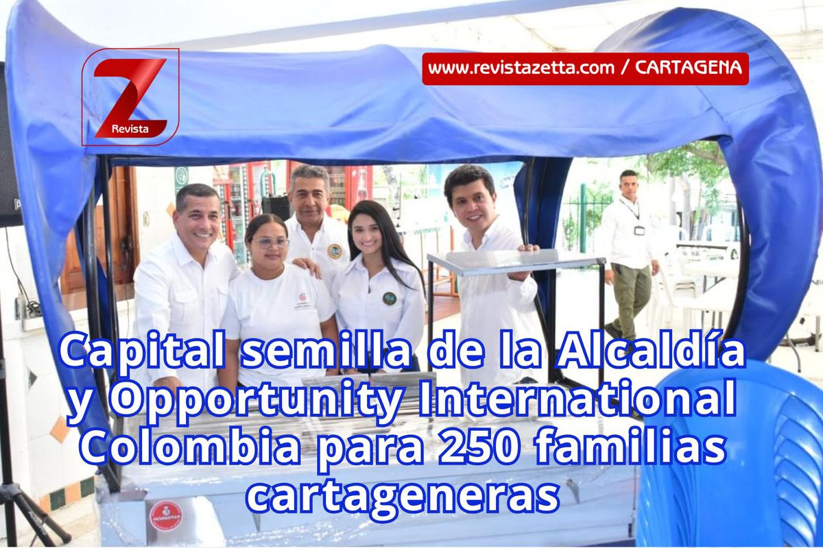 Capital semilla de la <a href="/AlcaldiaCTG/">Alcaldía de Cartagena</a> y Opportunity International Colombia para 250 familias cartageneras <a href="/dumek_turbay/">Dumek Turbay Paz</a> <a href="/RedondoSuarezJ/">Jorge Redondo</a> 
revistazetta.com/?p=58158
#RevistaZetta25Años #CartagenaSeTransforma