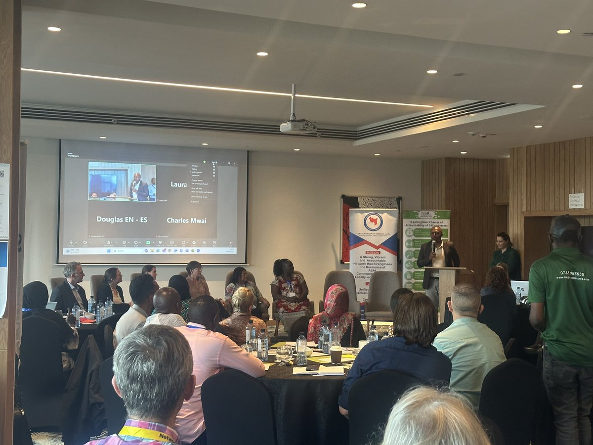 Charter4Change's tweet photo. Happening now: networks present collective priorities & messages shaped over 3 days of #PeerLearning in Nairobi.
In dialogue with donors, exploring complementary roles to advance local & national leadership.
#Nairobi2025 #LocalisationNetworks #ShiftThePower https://t.co/1EoNoLLpyj