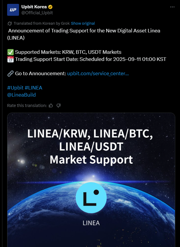 SCOUT_TRADER's tweet photo. 🚨 a lot of things has been changed in last 12 hours , @Official_Upbit will list $LINEA for spot tarding , so price could change from the previous time 🤷‍♂️

I'm kinda bullish📈 on #LineaAirdrop https://t.co/QTErevY6FT