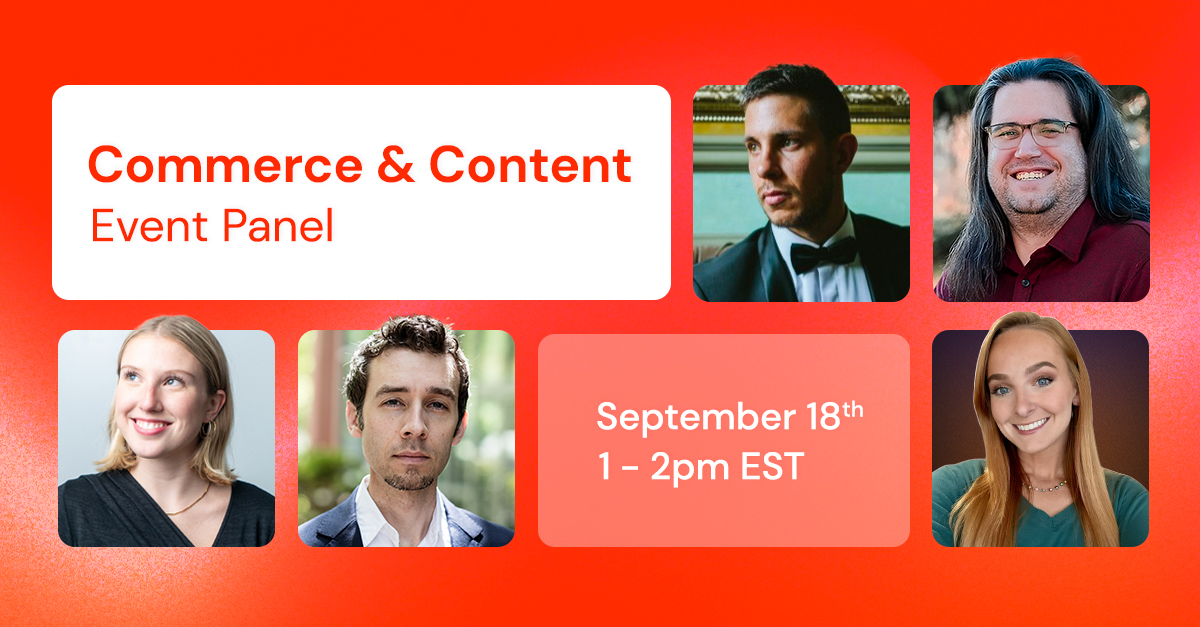 StackCommerce's tweet image. 🚨 The #content & #commerce playbook is changing fast.
Join us for a free #webinar with pros from @reviewed, @RoundBarnLabs, @FatKidDeals, and #bitsdujour to talk
✅ High-converting content
✅ Placement trends
✅ Shifts in #affiliate models
Sign up 🔗
stackcommerce.wixsite.com/contentcommerce