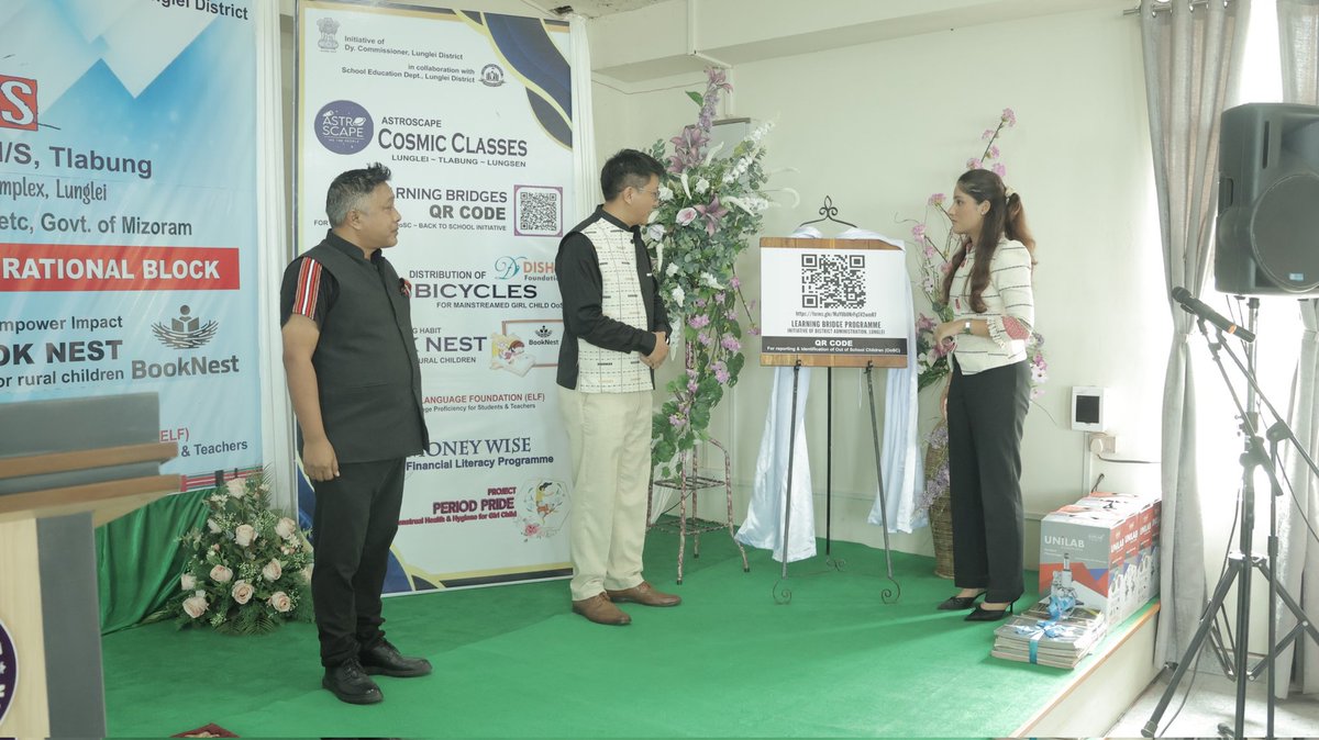 dclunglei's tweet photo. 🚀📚 School Education Minister Dr Vanlalthlana inaugurates Mizoram’s 1st Cosmic Classes (Astronomy Labs) &amp; launches key initiatives of Deputy Commissioner Lunglei—Learning Bridges, Book Nest, ELF, Period Pride &amp; Money Wise—for Lunglei District &amp; Lungsen #AspirationalBlock. 🌌✨ https://t.co/jzx98hV7Fm