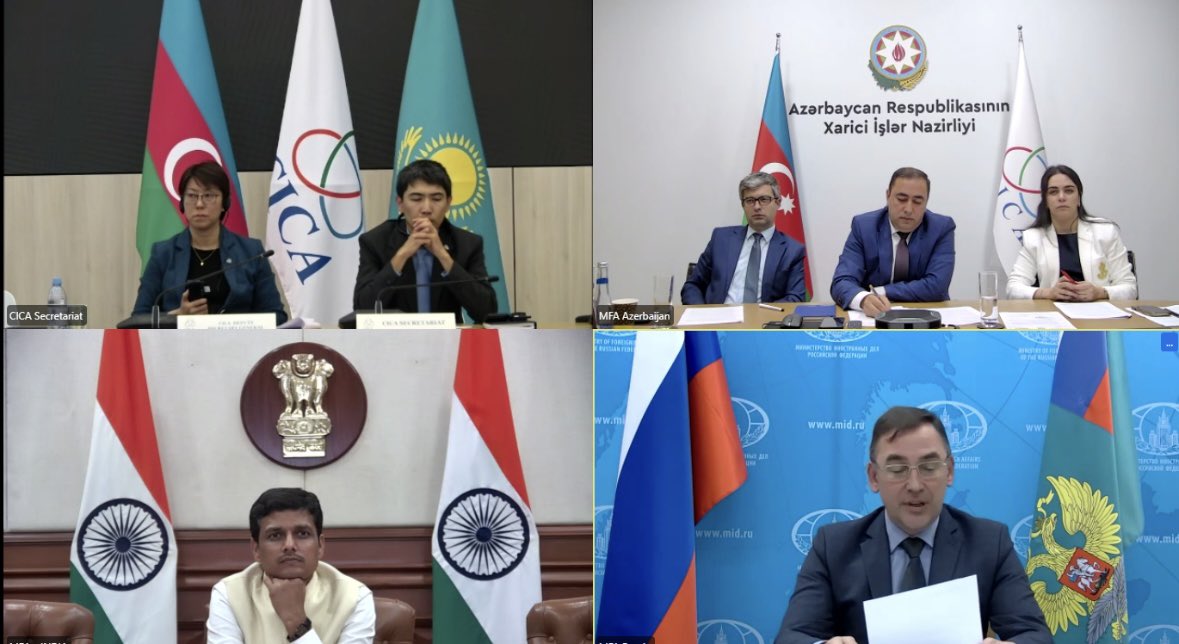 CicaSecretariat's tweet photo. The #CICA_SWG under the #AzChairmanship has concluded its session on preparing draft statements for forthcoming #CICAMinisterialCouncil in #NewYork https://t.co/1zjm6Rvs2X