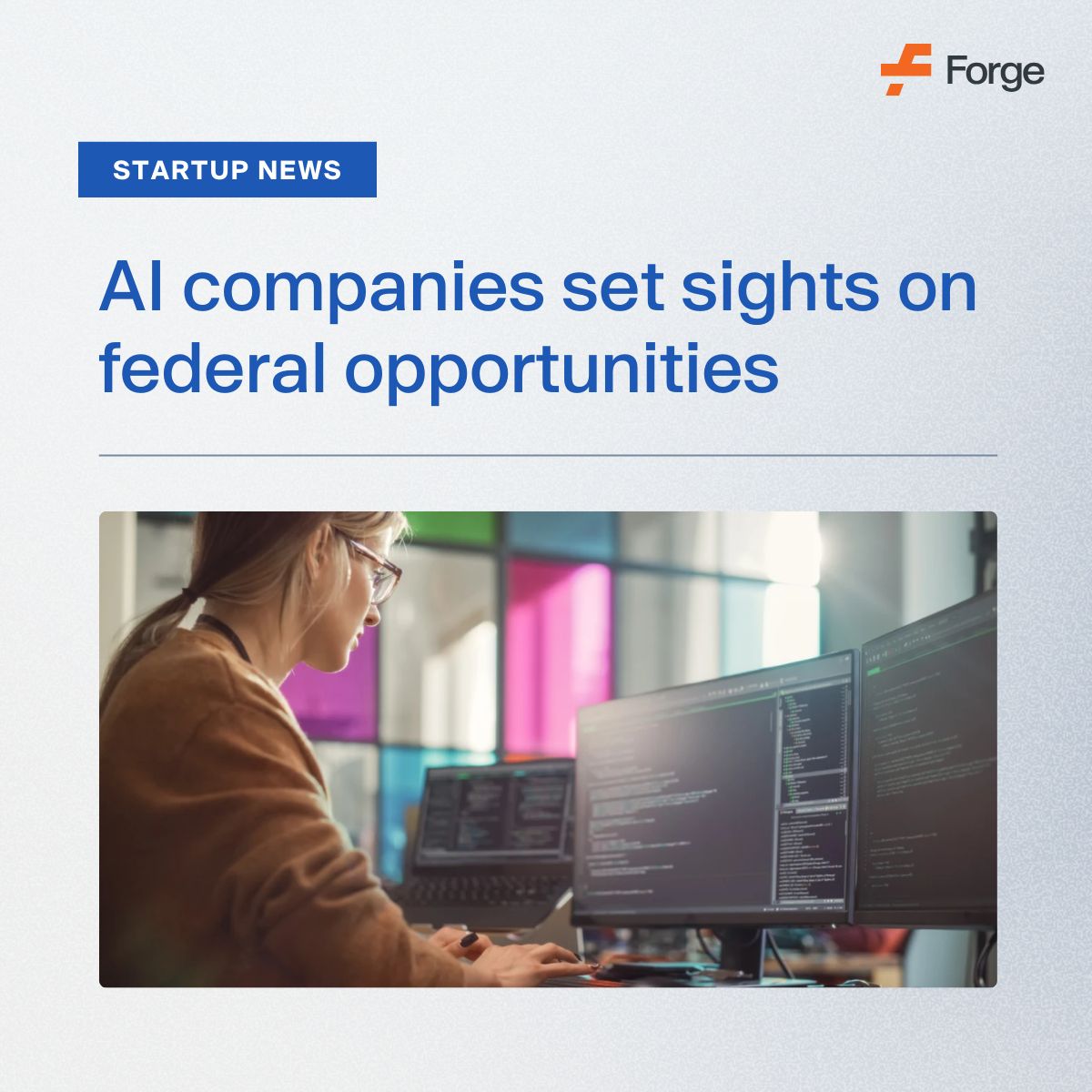 #AI is knocking on Washington's door.

<a href="/AnthropicAI/">Anthropic</a>, the company behind Claude, is positioning itself to compete in the federal market, following a similar move by <a href="/OpenAI/">OpenAI</a>.

Learn more about these #startups at forgeglobal.com/insights/start…