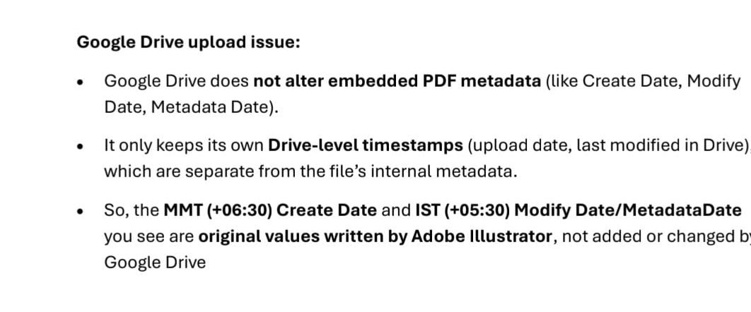 PDFs गूगल ड्राइव के लिंक के माध्यम से शेयर की गई हैं जिससे pdf के Metadata पे कोई फरक नहीं पड़ता है।