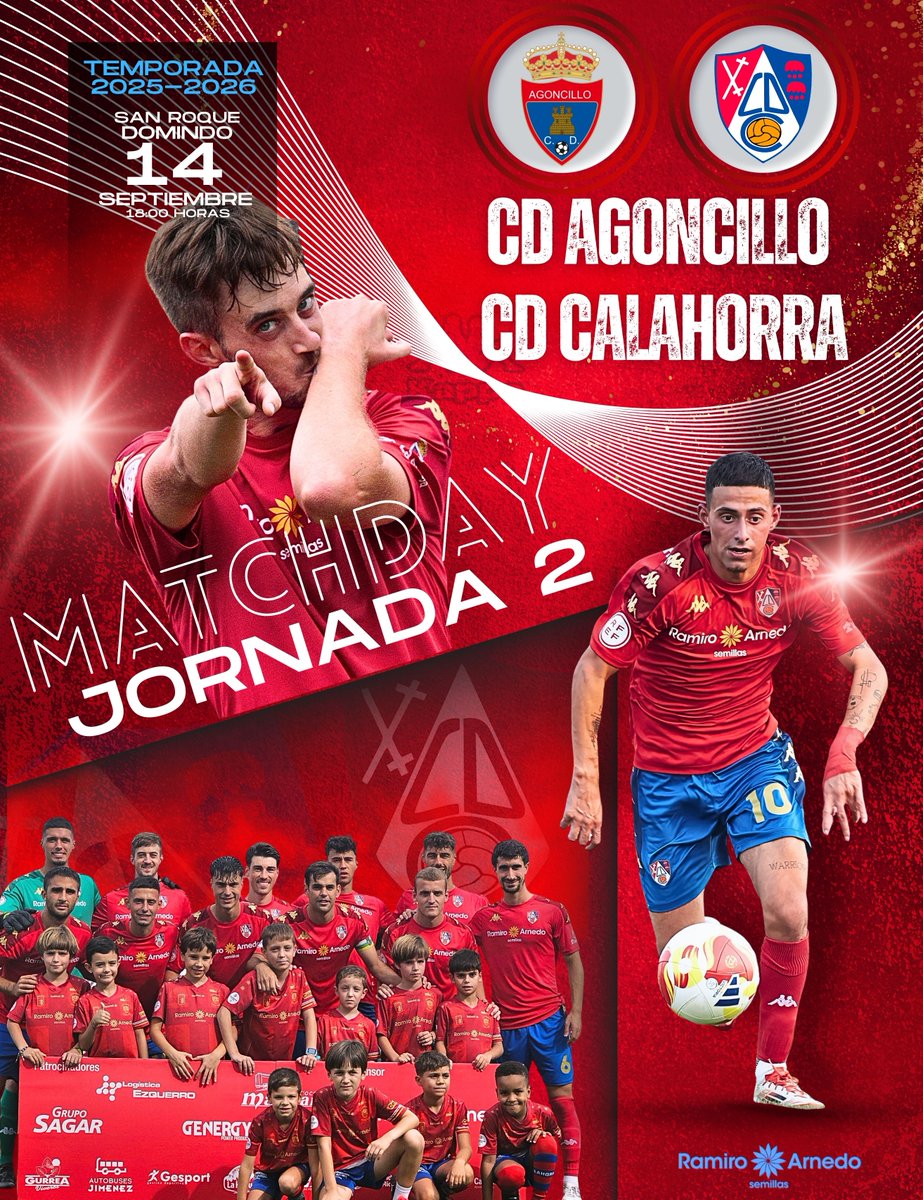 cdcalahorra's tweet photo. 🔴🔵⚽️ 𝗣𝗥𝗢́𝗫𝗜𝗠𝗢 𝗣𝗔𝗥𝗧𝗜𝗗𝗢 𝗗𝗘𝗟 𝗖𝗗 𝗖𝗔𝗟𝗔𝗛𝗢𝗥𝗥𝗔 ⚽️ 

🏆2ª Jornada de liga

🆚 CD Agoncillo

🏟️ Campo Municipal de San Roque 

📅 14 septiembre 

⏰ 18:00h

#agoncillocalahorra
#ciudadrojilla
#ramiroarnedo
#genergy https://t.co/VuHhn9wAiG