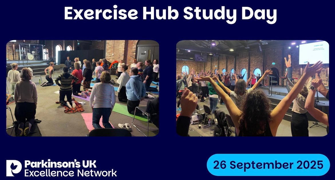 🚨 Final tickets left! 🚨
Join us in Birmingham on 26 Sept 2025 for the Parkinson’s Excellence Network Exercise Hub Study Day 🎟 £18
🔎 Focus: Young onset Parkinson’s 
💡 Expert talks + interactive workshops
👉 Don’t miss out: parkinsons.org.uk/professionals/…
<a href="/ParkinsonsEN/">Parkinson's UK Excellence Network</a> <a href="/thecsp/">Chartered Society of Physiotherapy (CSP)</a>