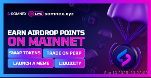 $SOMX airdrop is calling! Join <a href="/SomnexXYZ/">Somnex | Somnia</a> Points Campaign on #Somnia mainnet. Swap, trade, Meme, and provide liquidity to earn points &amp; unlock bigger rewards! dapp.somnex.xyz/api/v1/share/t…