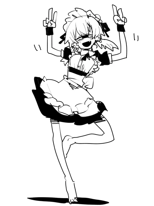 単眼メイドさんがたのしそうにおセッセしてた絵とてもかわいかったので、たのしそうにしてる単眼メイドさんをおねがいします #odaibako_TMTJM88