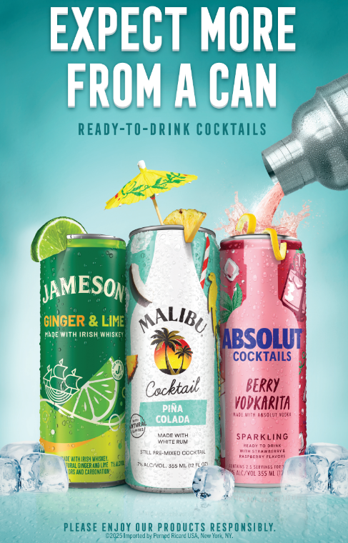 Easy to sip, easy to enjoy🍹
Celebrate Canned Cocktail Day the chill way – no shaker required.
.
.
<a href="/MalibuRum/">Malibu Rum</a> <a href="/jamesonwhiskey/">Jameson Whiskey</a> <a href="/absolutvodka/">Absolut</a>  #cannedcocktails #cannedcocktailsday Must be 21+. Please celebrate responsibly.