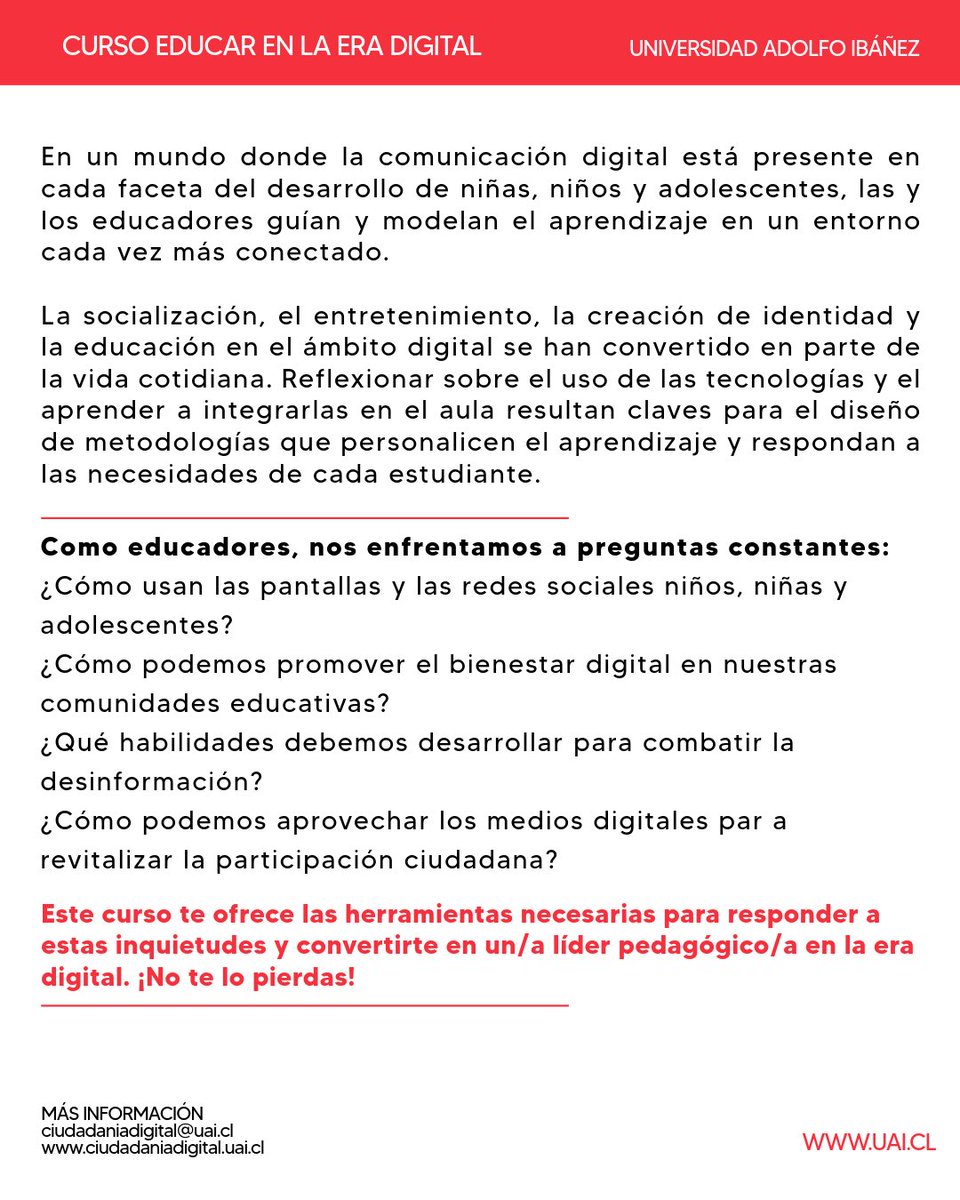 Ciudadanía Digital UAI - Chile tweet media