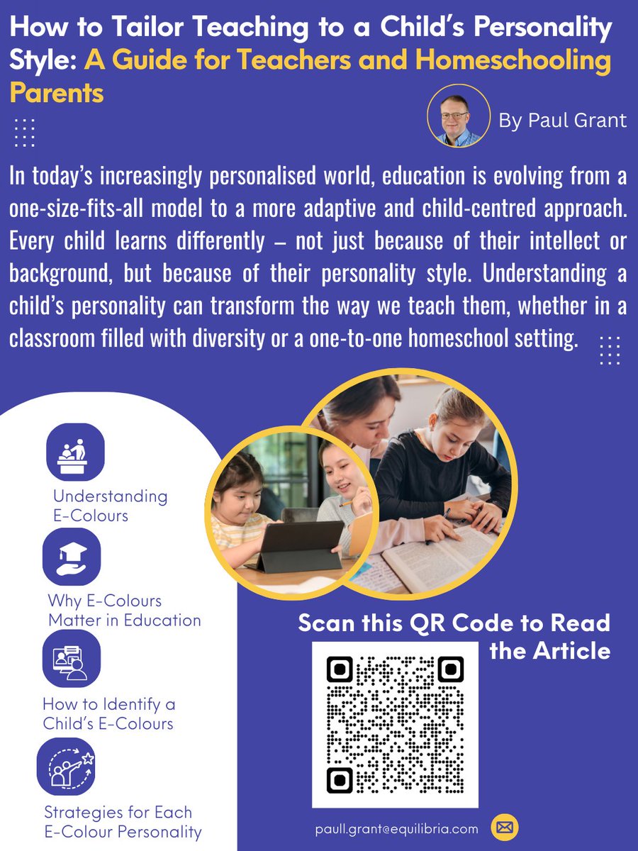 eqontheweb's tweet photo. Every child learns differently – not just because of their intellect or background, but because of their personality style.
Read the Article Here:
https://t.co/ke0eG1iYMx
#EColours #Personality #Education https://t.co/E9rCGK7Ebd