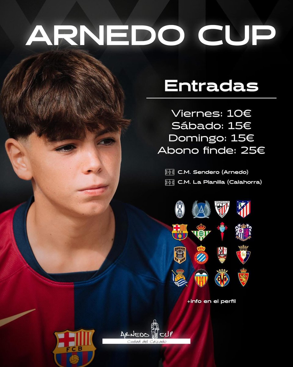 Aquí tenemos el cartel oficial de este año.

Muchas ganas de <a href="/arnedocup/">Arnedo Cup 'Ciudad del Calzado'</a> 🔥