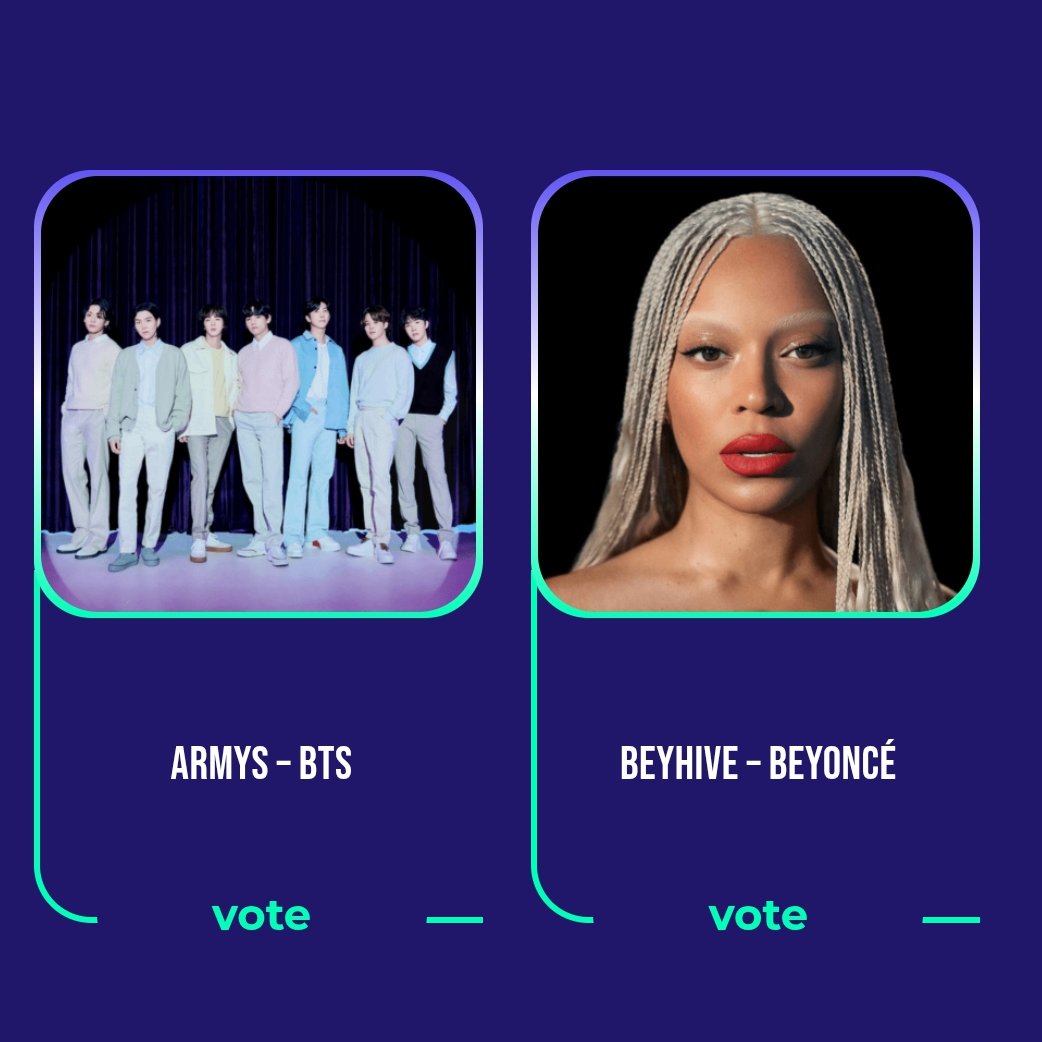 🚨 BreakTudo Awards 2025

International Fandom Of The Year — #BTSARMY

Vote: vote.breaktudoawards.com/vote/fandom-in…