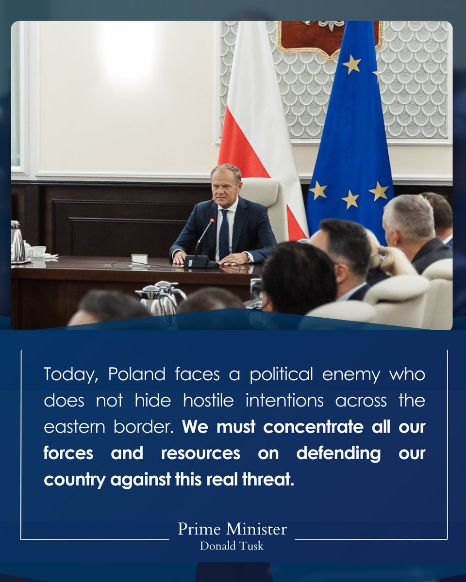 ראש ממשלת פולין, דונלד טוסק: "כיום, פולין ניצבת בפני אויב פוליטי שאינו מסתיר כוונות עוינות מעבר לגבול המזרחי. עלינו לרכז את כל כוחותינו ומשאבינו בהגנה על ארצנו מפני איום ממשי זה."