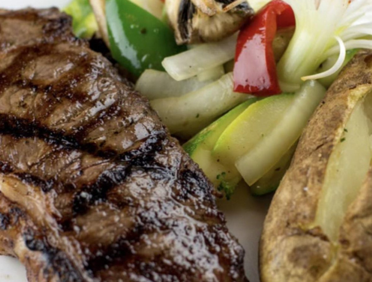 CostasInn's tweet image. 🥩✨ Wednesday Night : Sink your teeth into a juicy 12oz NY Strip Steak + 2 sides for just $26.95!  PLUS: Unwind with half-price bottles of wine all night long.

Perfect steaks. Perfect pours. Perfect midweek treat.  

#SteakNight #WineDownWednesday #CostasInn #SteakLovers