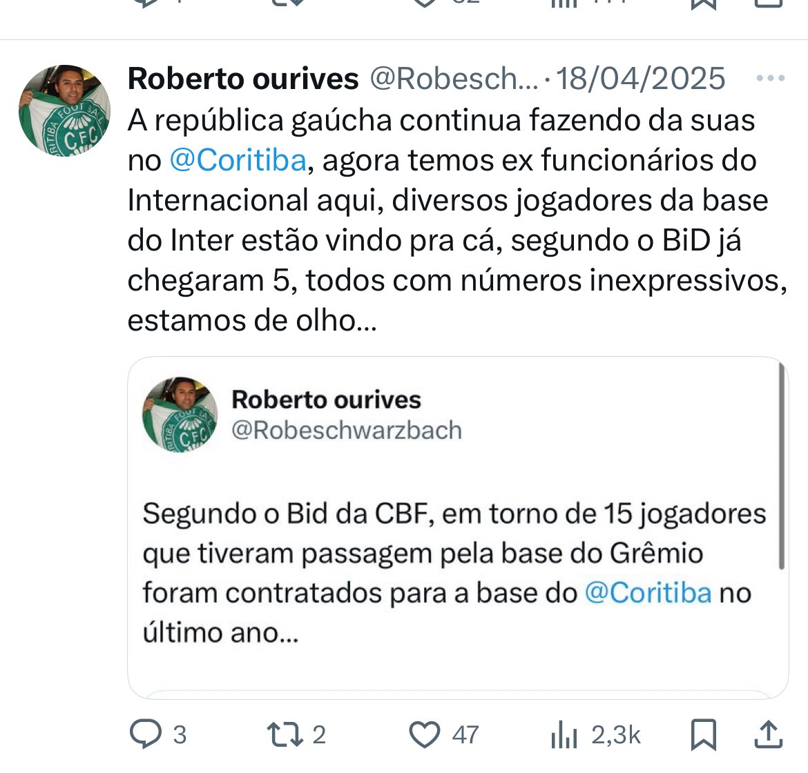 Já venho falando sobre isso aqui faz um tempo, antes eram os dispensados do Grêmio, agora são os do Internacional.