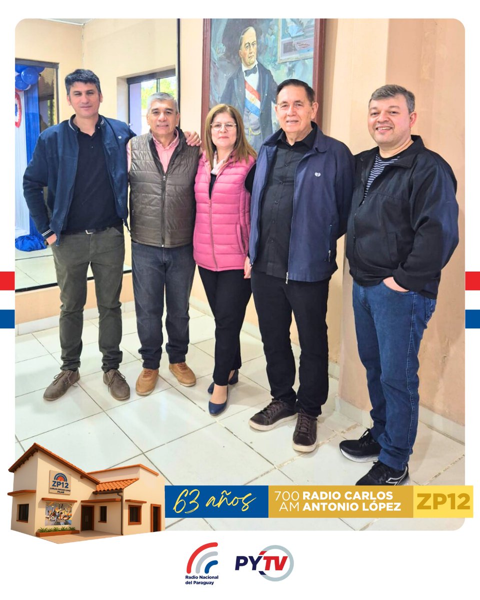 rnpy920am's tweet photo. Seguimos celebrando los 63 años 🥳📻de @RadioZP12Pilar con @CarmenInsa2020, @RicardoGerman_ @alegonzaleti y todo el equipo de Radio Carlos Antonio López de Pilar
🔴En vivo por la #920AM y por la #700AM https://t.co/khlkbUGLC0 https://t.co/AgVv1NOSG2