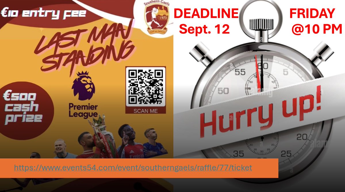 €10 Entry
 
Winner takes €500

Get in: events54.com/event/southern…