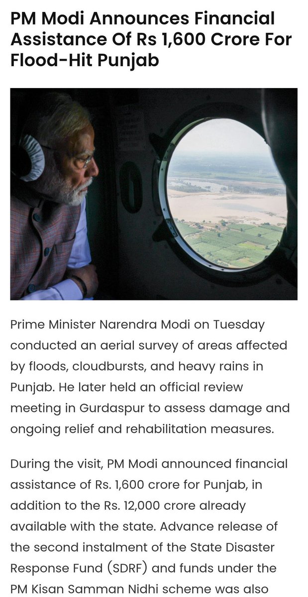 Kuljit Nagra (@kuljitnagra1) on Twitter photo Punjab is battling devastating floods, & ₹1600 Cr by PM <a href="/narendramodi/">Narendra Modi</a> is far from enough. Punjab’s farmers, labourers & d state need a comprehensive relief package & complete debt waiver-not tokenism. Anything less is injustice.
<a href="/INCPunjab/">Punjab Congress</a>
<a href="/INCIndia/">Congress</a>
<a href="/RahulGandhi/">Rahul Gandhi</a>
<a href="/BJP4Punjab/">BJP PUNJAB</a> Punjab is battling devastating floods, & ₹1600 Cr by PM <a href="/narendramodi/">Narendra Modi</a> is far from enough. Punjab’s farmers, labourers & d state need a comprehensive relief package & complete debt waiver-not tokenism. Anything less is injustice.
<a href="/INCPunjab/">Punjab Congress</a>
<a href="/INCIndia/">Congress</a>
<a href="/RahulGandhi/">Rahul Gandhi</a>
<a href="/BJP4Punjab/">BJP PUNJAB</a>