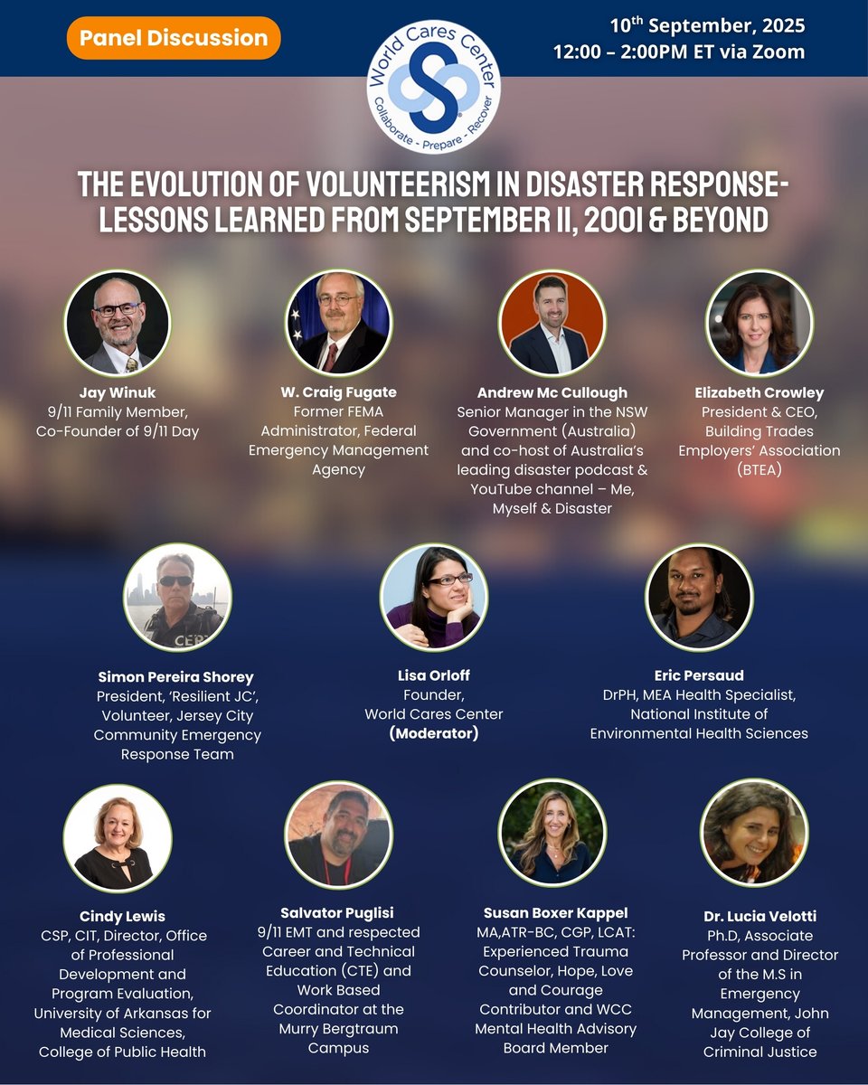 Happening Today! Join us 12-2 PM ET for a global conversation: "The Evolution of Volunteerism in Disaster Response" with <a href="/911day/">9/11 Day</a>, @americorps, and <a href="/fema/">FEMA</a>'s Craig Fugate. Don’t miss it! Register here: ow.ly/J8bU50WtExG