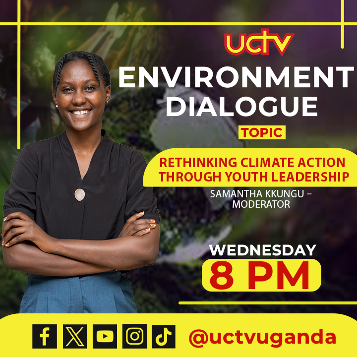 uctvuganda's tweet photo. Join us tonight for #EnvironmentDialogue
Topic: Rethinking Climate Action through Youth Leadership
Guests: Kamulegeya John – Author & Climate Storyteller & Ryan W. Okello – Global Impact Strategist & Founder, Ryan W. Okello Foundation
#ClimateAction #uctvupdates https://t.co/1b11J787x5