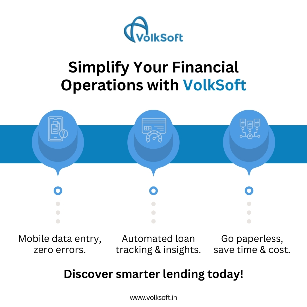 _VolkSoft's tweet photo. VolkSoft’s smart solutions simplify loan management from field to office. 

#VolkSoft #LoanManagement #EnterpriseMobility #DigitalLending #PaperlessOperations #LoanDisbursal #FintechSolutions #SmartLending #LoanRecovery #FieldAgentTech https://t.co/UNVyAYat4e
