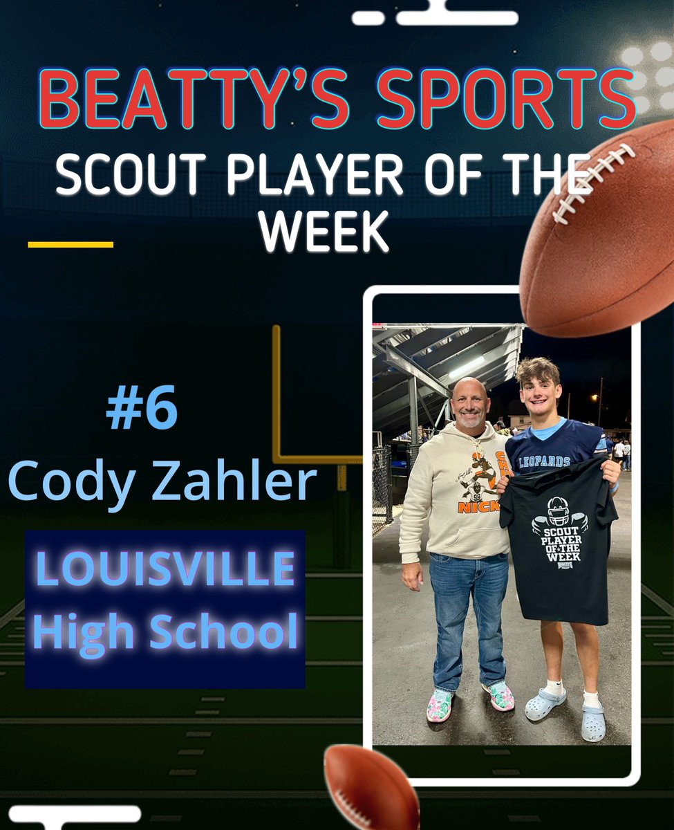 This past Fridays Scout players of the week!! 

For Northwest High School #68 Lucas Lantz. 

For Louisville High School #6 Cody Zahler 

Congratulations to both of these young men!!

ACE❤️
Attitude 
Character 
Enthusiasm 
Heart