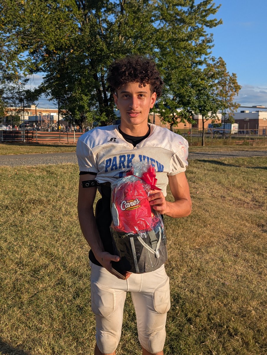 Congrats to our <a href="/raisingcanes/">Raising Cane's</a> player of the week from our TJ game! David Gad! Gad had 2 forced fumbles, 1 recovery and led the team in pass catches!