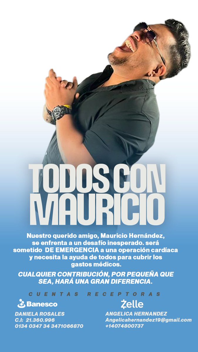 #ServicioPúblico | Mauricio Hernández, requiere una operación cardíaca de emergencia y necesita ayuda económica de la comunidad para cubrir los gastos médicos correspondiente.

Más información:
