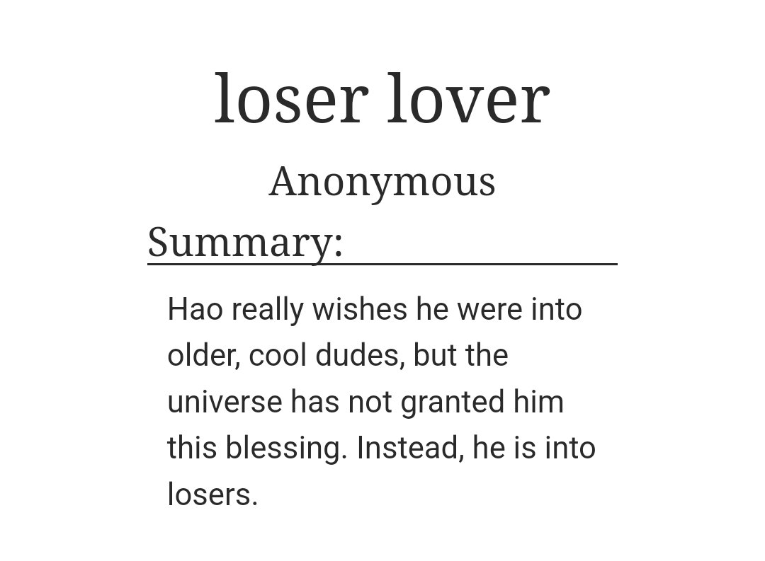 mirrorfest's tweet photo. loser lover 
♡ bn, rated e
♡ 38.2k, 3/3, complete
♡ university au; it boy neul; nerd bin; humor

🔗https://t.co/ystL5PUrdI https://t.co/D2XARBkrGm