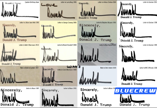 donkoclock's tweet photo. Donald Trump insists the birthday card to Jeffrey Epstein is fake.

Raise your hand ✋ if you think @POTUS is lying! https://t.co/tkCjSZo8DW