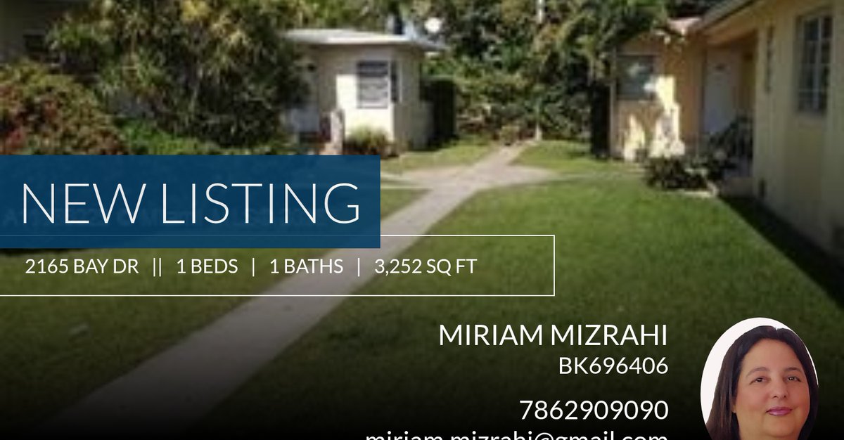 MiriamSellsFL's tweet photo. 📍 New Listing 📍 Take a look at this fantastic new property that just hit the market located at 2165 Bay Dr 18 in Miami Beach. Reach out here or at 7862909090 for more information

.
.
.
#miriamsellsflorida #miamirealestate #biene... https://t.co/d3jHSwpSk7 https://t.co/bGjmizjlOj