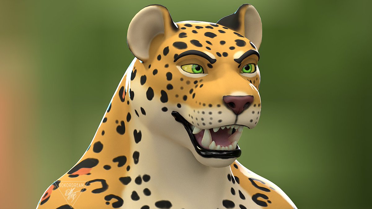 Kokordream's tweet photo. Random jaguar dude sketch :D https://t.co/yI6w1tV7Yk