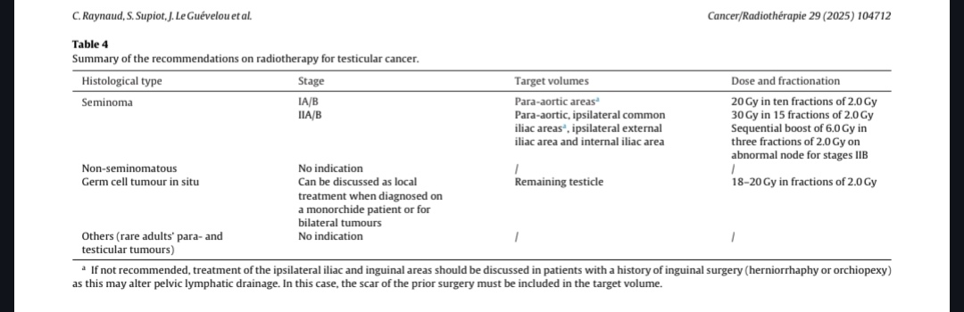 PaulSargos's tweet image. ⚡Guidelines Alert: 
        
🔗Management of testis cancer for #radoncs

✨Out now

👏 @CharlesRaynaud
@PBlanchardMD
@JennKa12
@stephanesupiot
@maximilienroge
@RoubaudG
@SFjROfr

sciencedirect.com/science/articl…