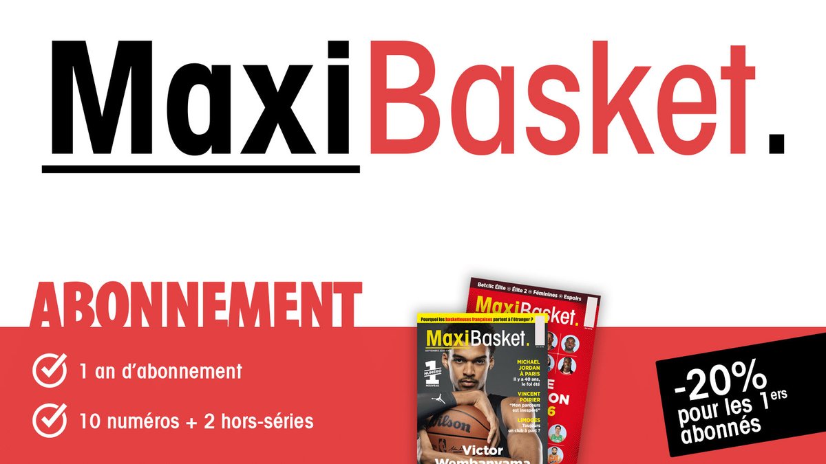 Parce qu'on est convaincus que le basket français a besoin d'un magazine papier, on a pris 7 abonnements pour fêter le retour de <a href="/MaxiBasket82/">Maxi Basket</a>. 

Qui dit mieux ?