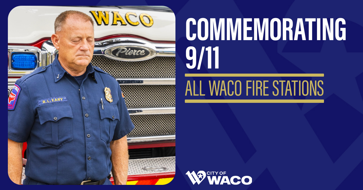 City of Waco, Texas (@cityofwaco) on Twitter photo .<a href="/WacoTXFire/">Waco Fire Department</a> will hold its annual 9/11 observance ceremonies at all Waco fire stations Sept. 11 morning.
Times observed will correspond with the events of that 2001 morning, starting at 7:46am.
👉Find your closest station: Waco-Texas.com/Fire-Stations
#wacotx #wacofire #neverforget .<a href="/WacoTXFire/">Waco Fire Department</a> will hold its annual 9/11 observance ceremonies at all Waco fire stations Sept. 11 morning.
Times observed will correspond with the events of that 2001 morning, starting at 7:46am.
👉Find your closest station: Waco-Texas.com/Fire-Stations
#wacotx #wacofire #neverforget