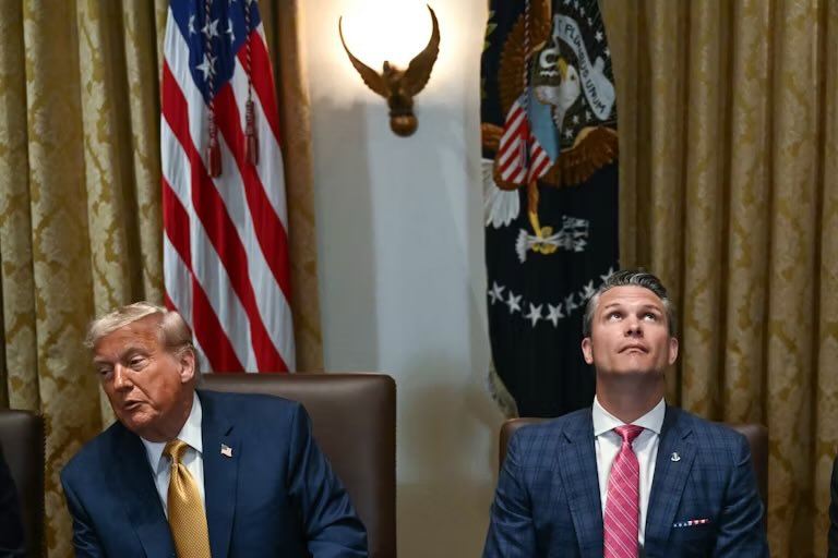 EndTheCircus_'s tweet photo. Pete Hegseth gives off full “coked-out frat bro who thinks he’s crushing it” vibes… meanwhile the rest of the world is in the actual meeting making decisions he wasn’t even invited to. And Trump? Just the senile grandpa nodding along like, “sounds awesome, champ. #EndTheCircus https://t.co/RBDzu57AdN