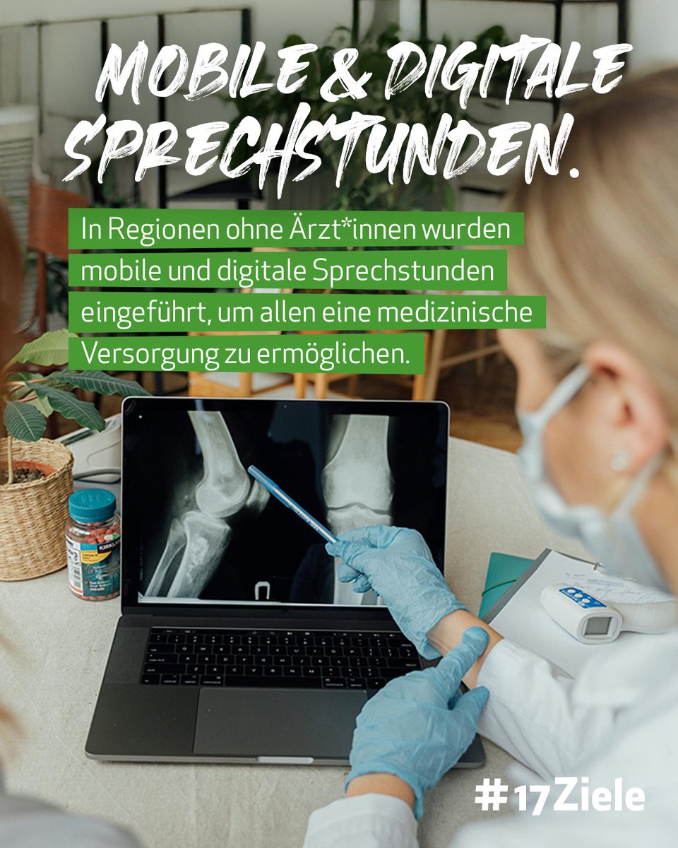17Ziele's tweet image. In #Nigeria bringt ein #Pilotprojekt mit #Telemedizin medizinische Hilfe in abgelegene Regionen. Pflegekräfte reisen mit mobilen Geräten, Daten gehen per #Satellit an Fachärzt*innen. 600+ Menschen wurden schon #ferndiagnostiziert. Meinung? Mehr dazu 👉 t1p.de/pgqhh